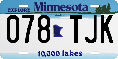 MN license plate 078TJK