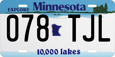 MN license plate 078TJL