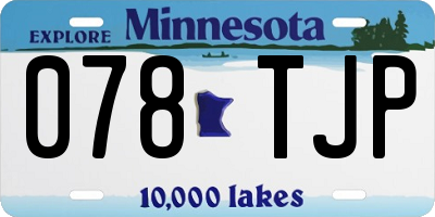 MN license plate 078TJP