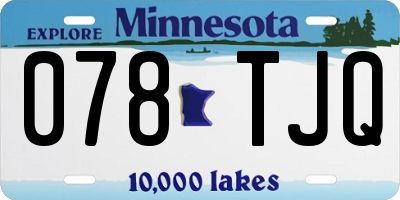 MN license plate 078TJQ