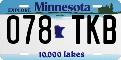 MN license plate 078TKB