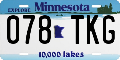 MN license plate 078TKG