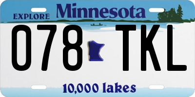 MN license plate 078TKL