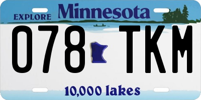 MN license plate 078TKM
