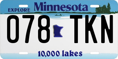MN license plate 078TKN