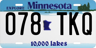 MN license plate 078TKQ