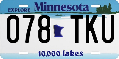 MN license plate 078TKU