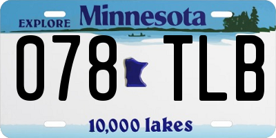 MN license plate 078TLB