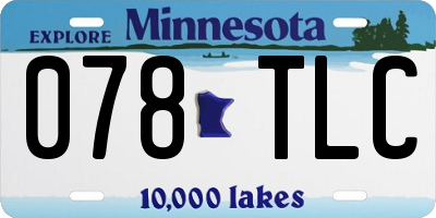 MN license plate 078TLC