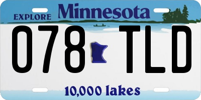 MN license plate 078TLD