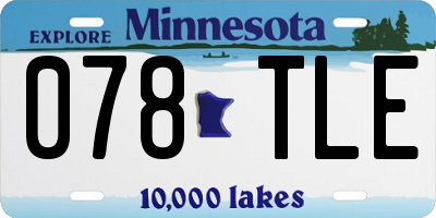 MN license plate 078TLE