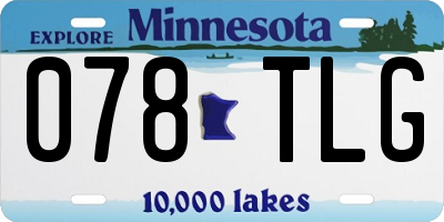 MN license plate 078TLG
