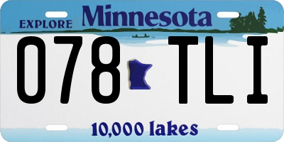 MN license plate 078TLI