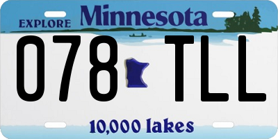 MN license plate 078TLL