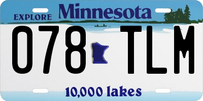 MN license plate 078TLM