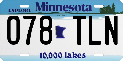 MN license plate 078TLN