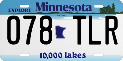 MN license plate 078TLR