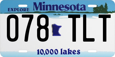 MN license plate 078TLT