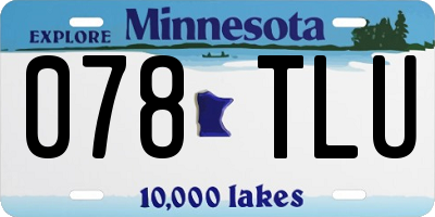 MN license plate 078TLU