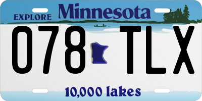 MN license plate 078TLX
