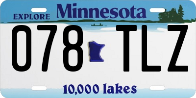 MN license plate 078TLZ