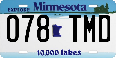 MN license plate 078TMD