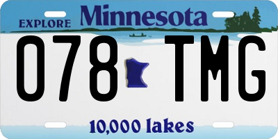 MN license plate 078TMG