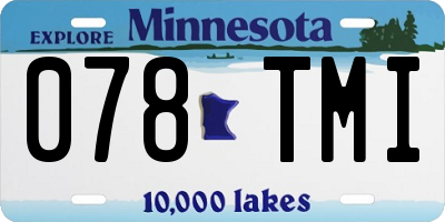 MN license plate 078TMI
