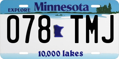 MN license plate 078TMJ
