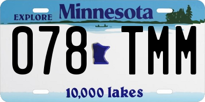 MN license plate 078TMM