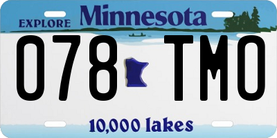 MN license plate 078TMO