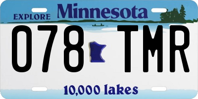 MN license plate 078TMR