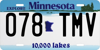 MN license plate 078TMV