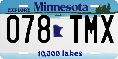 MN license plate 078TMX