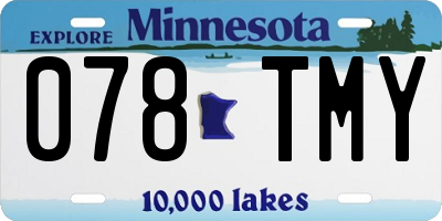 MN license plate 078TMY