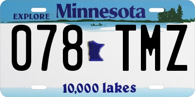 MN license plate 078TMZ