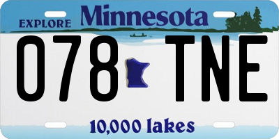 MN license plate 078TNE
