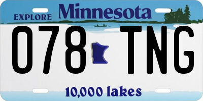 MN license plate 078TNG
