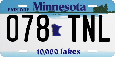MN license plate 078TNL