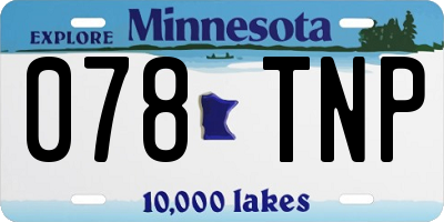 MN license plate 078TNP