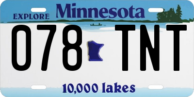 MN license plate 078TNT