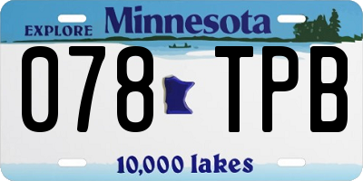 MN license plate 078TPB