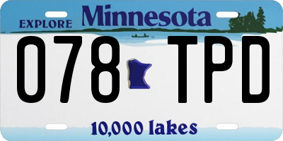 MN license plate 078TPD