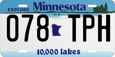 MN license plate 078TPH