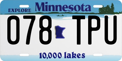 MN license plate 078TPU