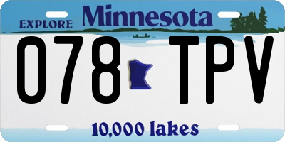 MN license plate 078TPV