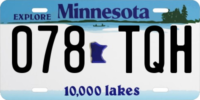 MN license plate 078TQH