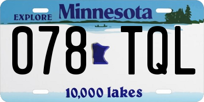 MN license plate 078TQL