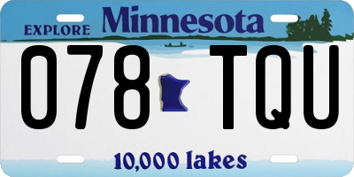 MN license plate 078TQU