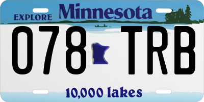 MN license plate 078TRB